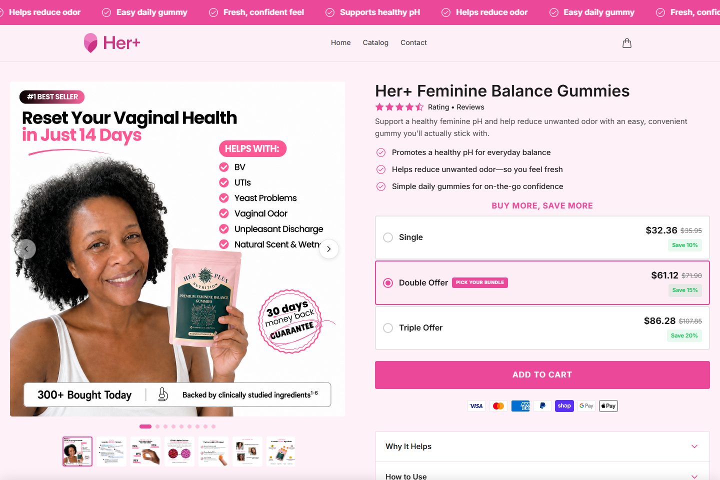 Transform Your Feminine Health Naturally — a store page built with Nexvo